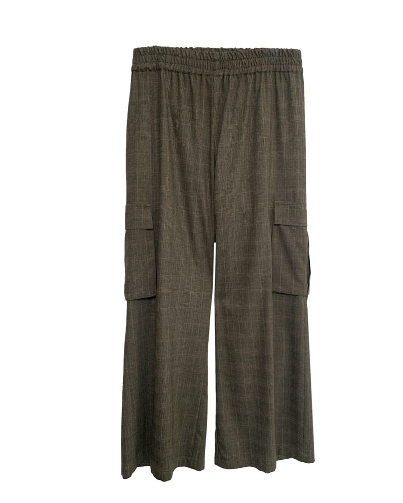 Front of a size 1 Cargo Pants Prince of Wales in prince of wales by BAACAL. | dia_product_style_image_id:323981